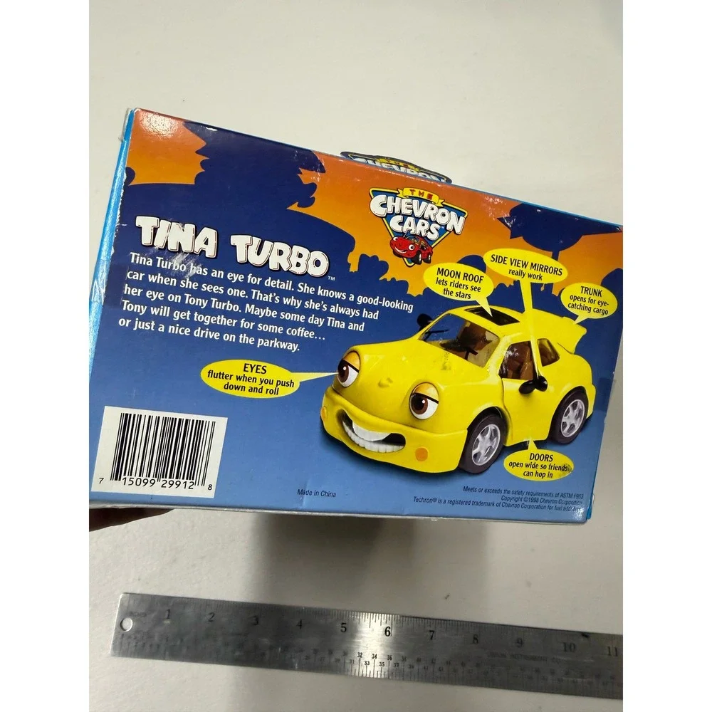 The‎ Chevron Cars Tina Turbo Yellow Collectible Toy Car 1998 New in Box